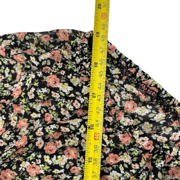 Forever 21 Women’s Floral Babydoll Elastic Waist and Neckline Top Size 3X - Picture 4 of 7